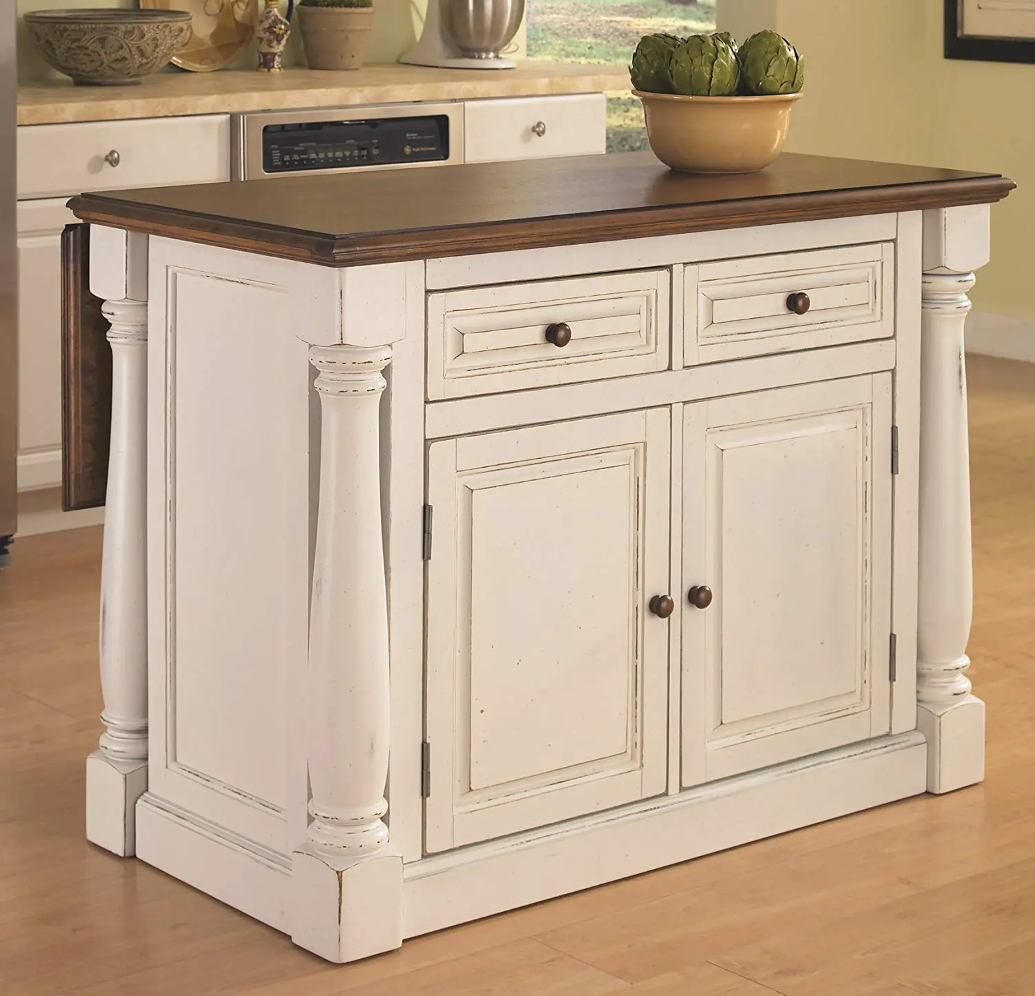 Monarch White Kitchen Island by Home Styles.