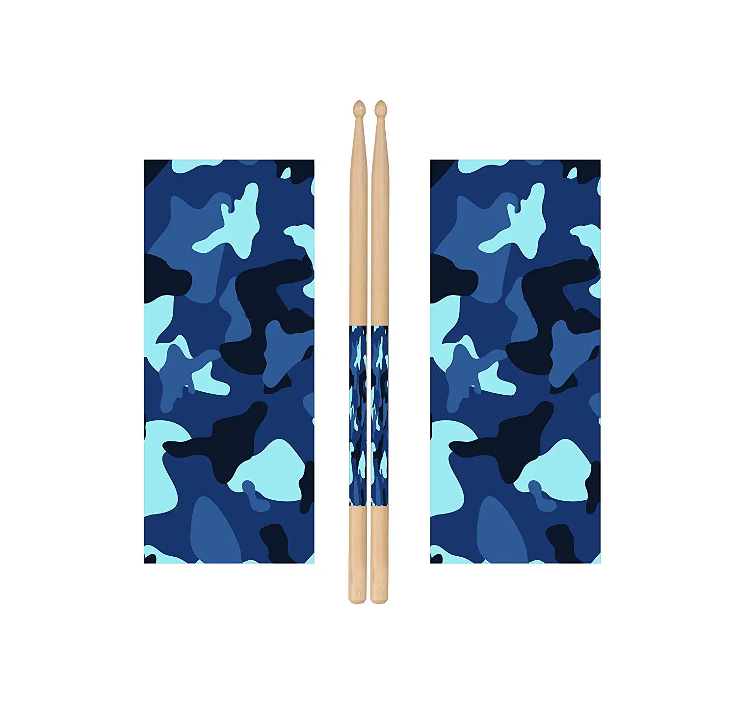 Blue Camo Drum Stick Wraps Drum Percussion Stick Wraps