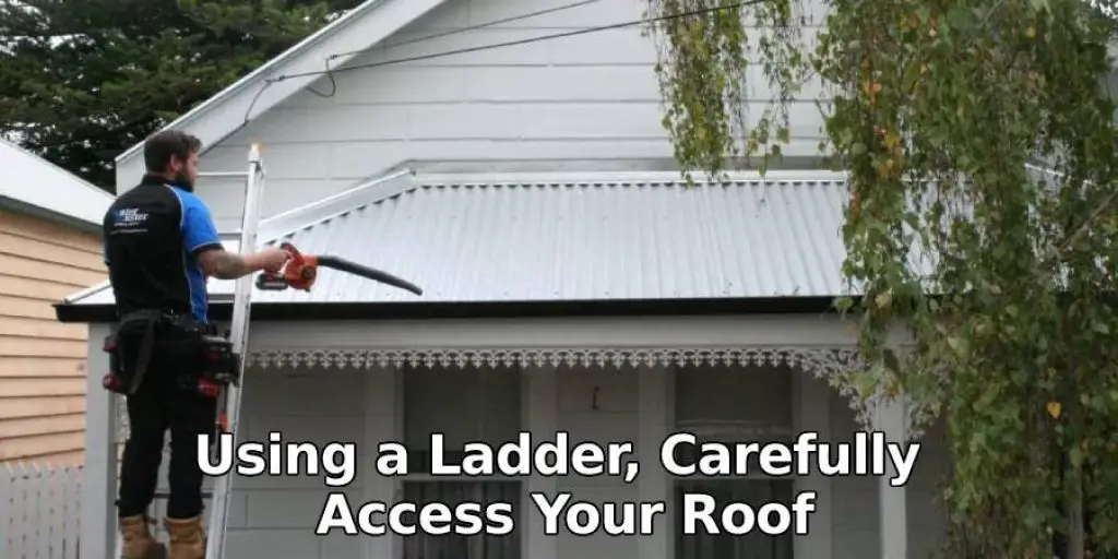 Using a Ladder, Carefully Access Your Roof