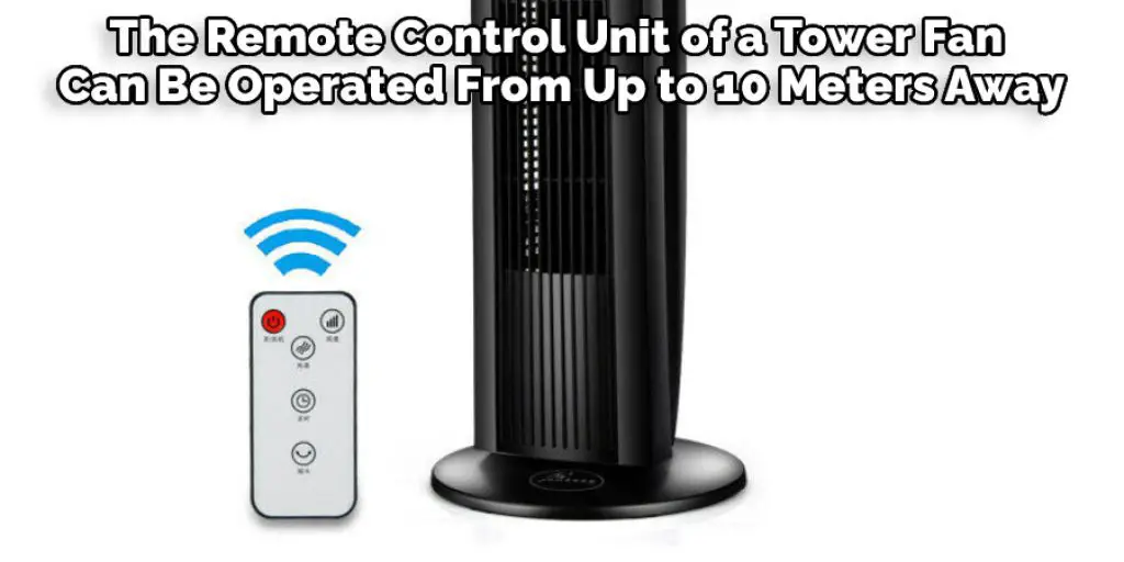The Remote Control Unit of a Tower Fan Can Be Operated From Up to 10 Meters Away