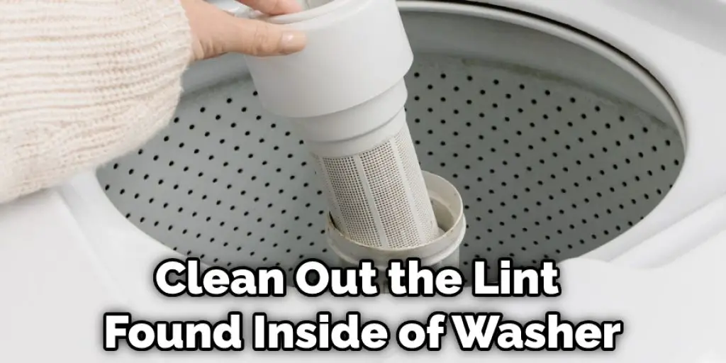 Clean Out the Lint Found Inside of Washer