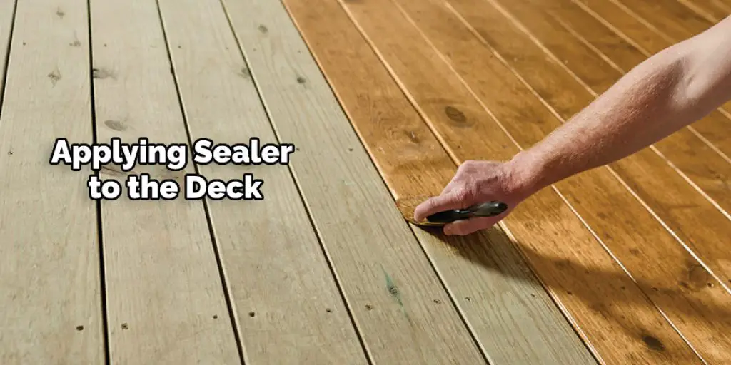 Applying Sealer to the Deck
