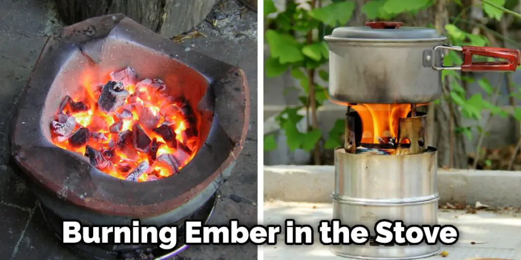 Burning Ember in the Stove
