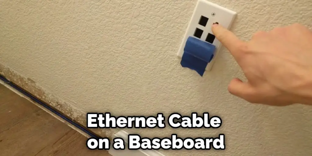 Ethernet Cable  on a Baseboard