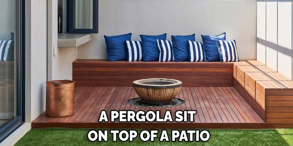 A PERGOLA SIT  ON TOP OF A PATIO