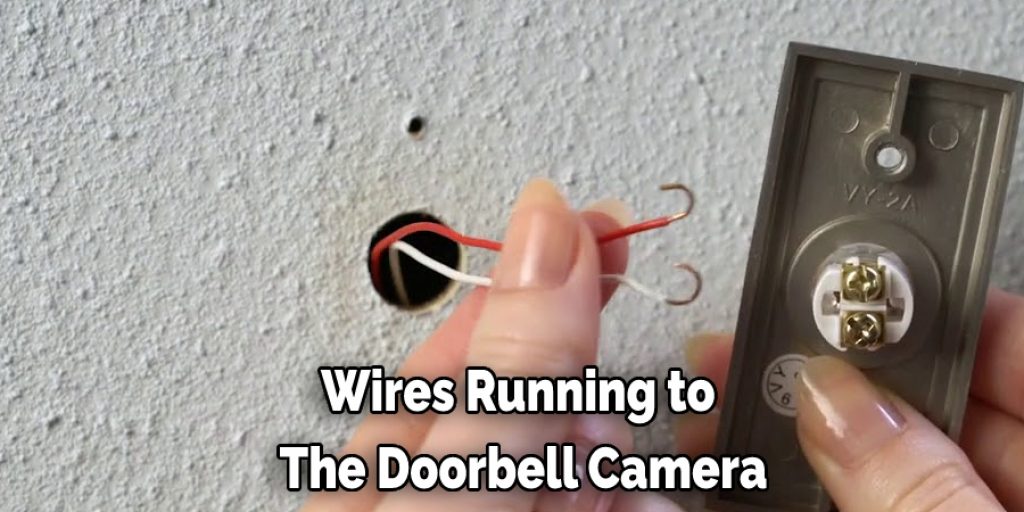 Wires Running to  The Doorbell Camera