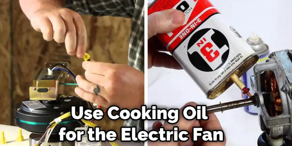 Use Cooking Oil  for the Electric Fan