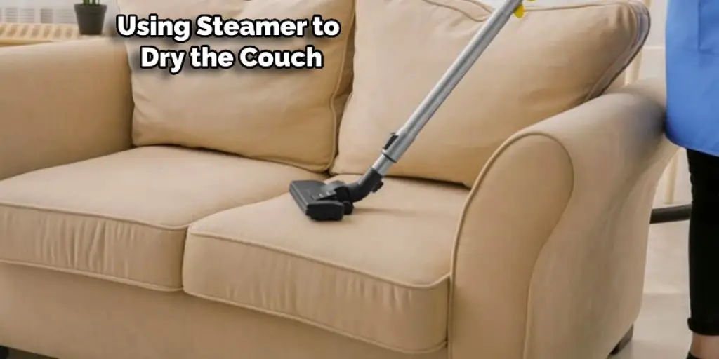 Using Steamer to Dry the Couch