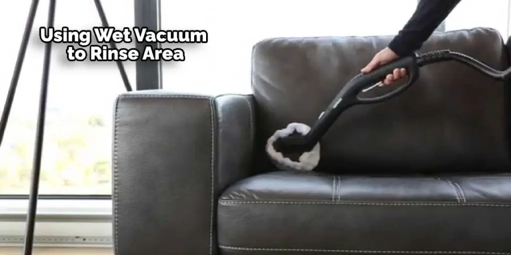 Using Wet Vacuum to Rinse Area