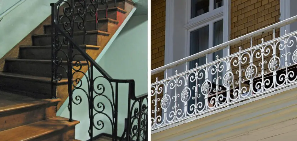 how to cover wrought iron railings