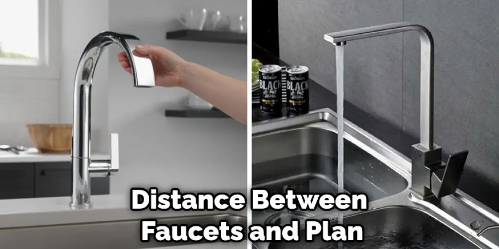 Distance Between  Faucets and Plan