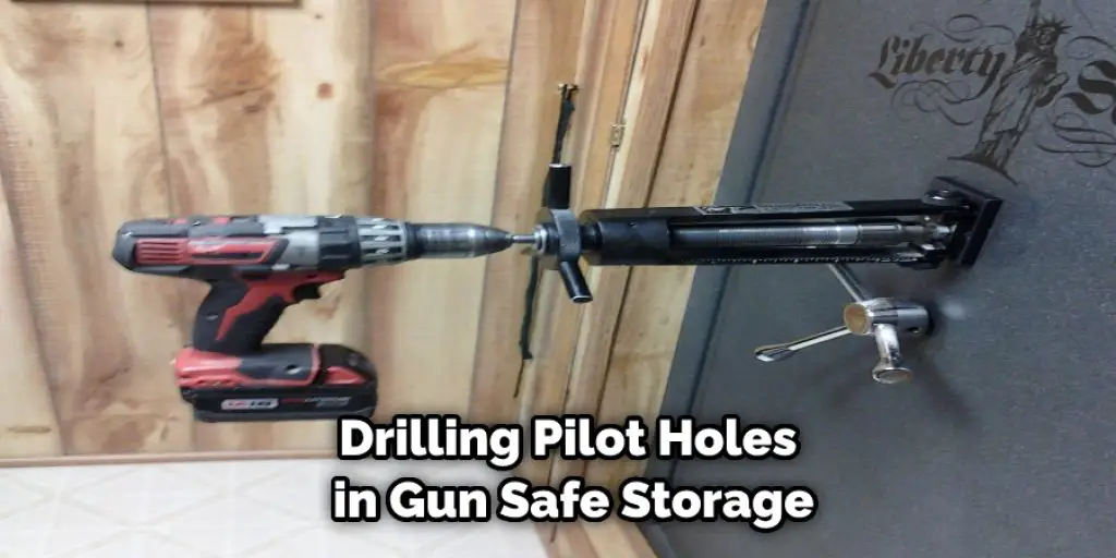Drilling Pilot Holes in Gun Safe Storage