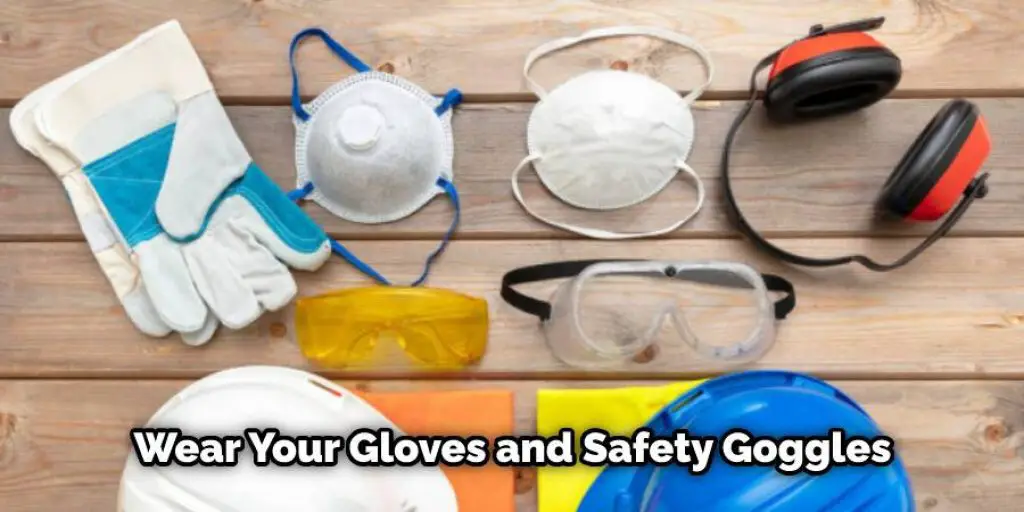 Get Ready to Mix Wearing Gloves Goggles