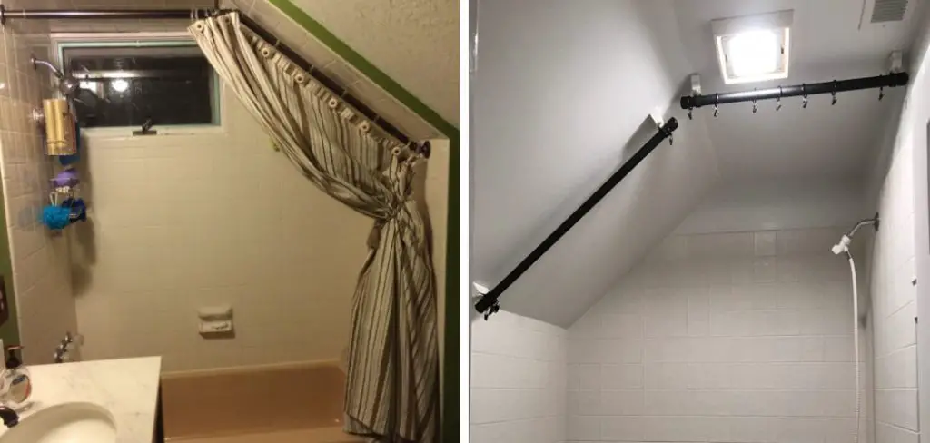 How to Hang Curtain Rod on Angled Wall