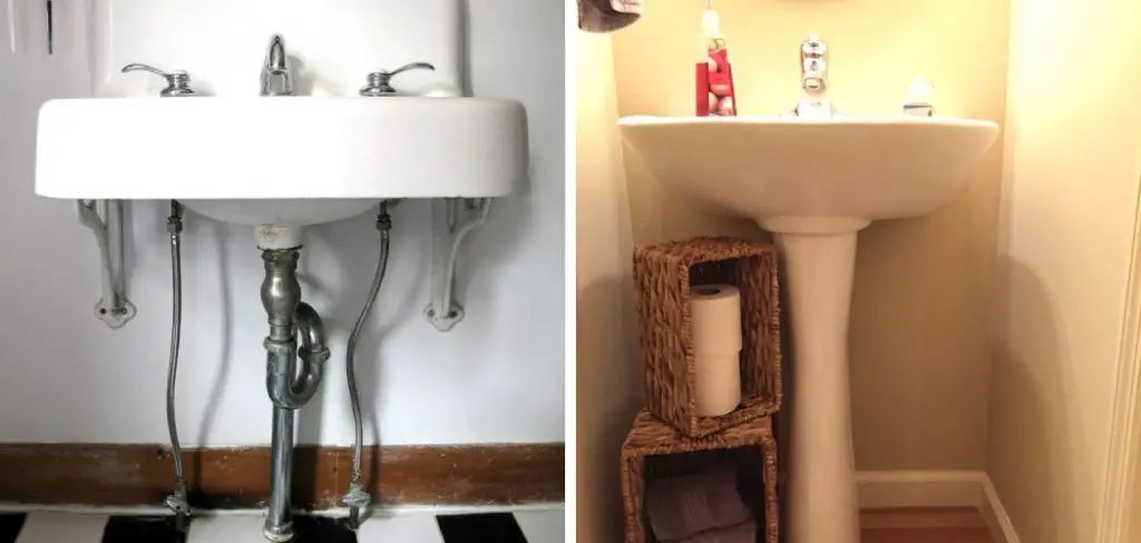 How to Hide Pipes Behind Pedestal Sink