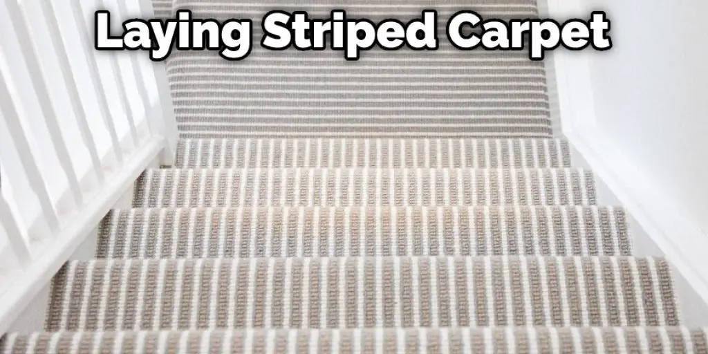 Laying Striped Carpet