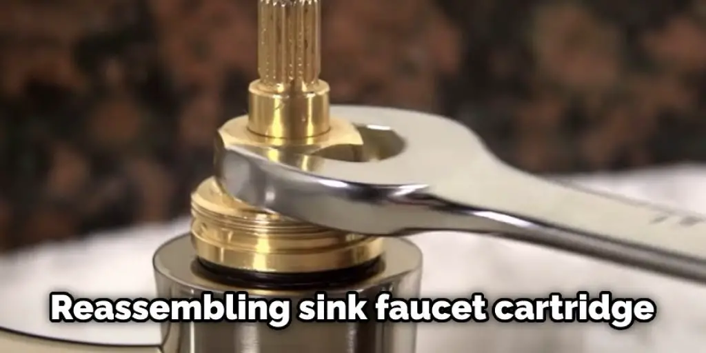 Reassembling sink faucet cartridge