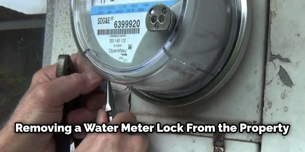 Removing a Water Meter Lock From the Property