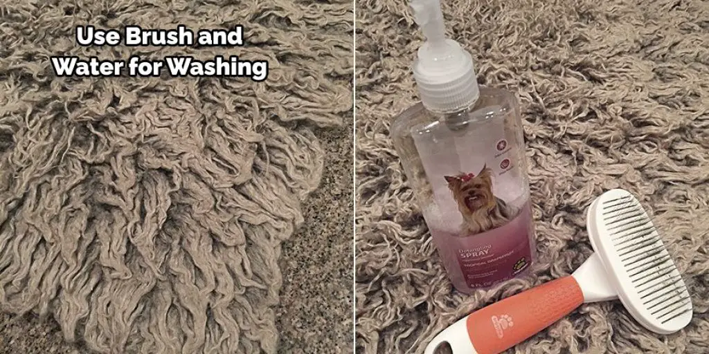 Use Brush and Water for Washing