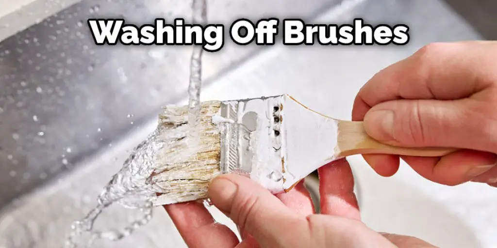 Washing Off Brushes