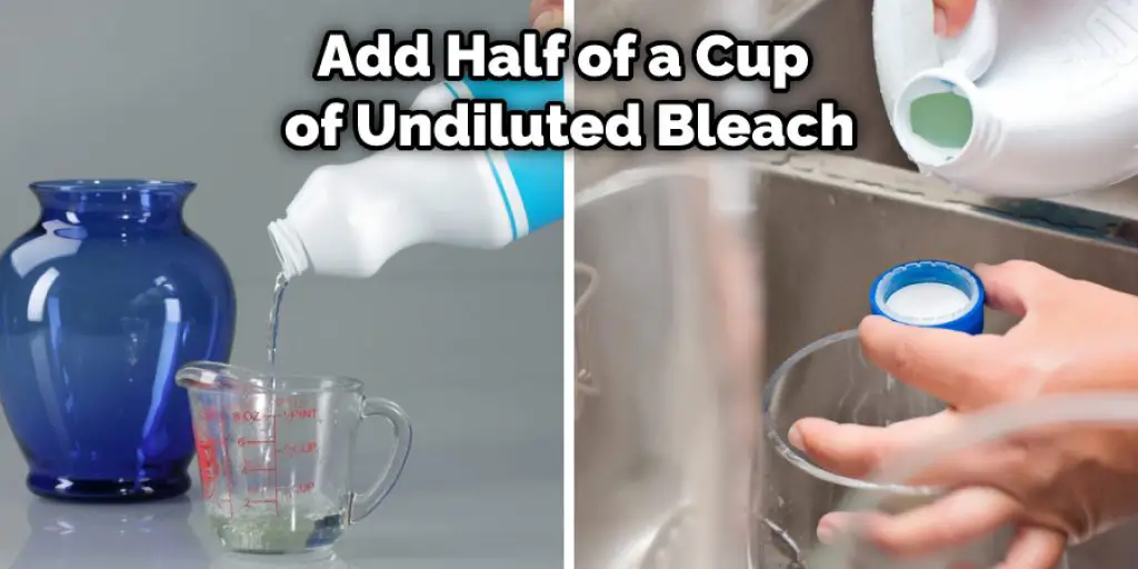 Add Half of a Cup of Undiluted Bleach