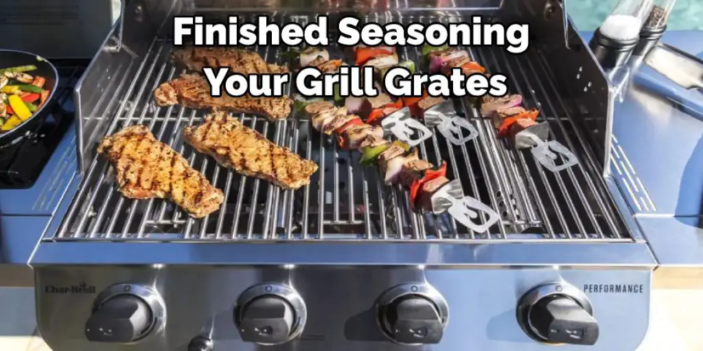 Finished Seasoning  Your Grill Grates