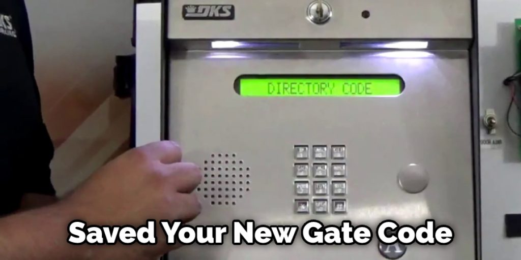 Saved Your New Gate Code