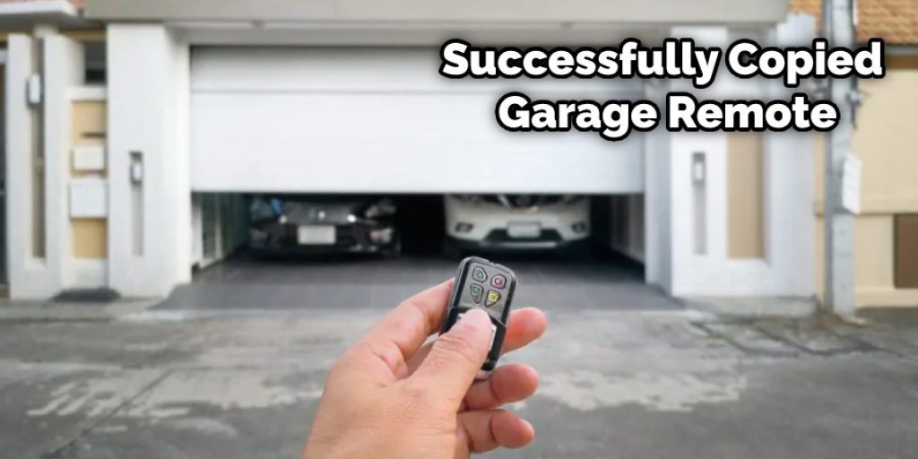 Successfully Copied Garage Remote