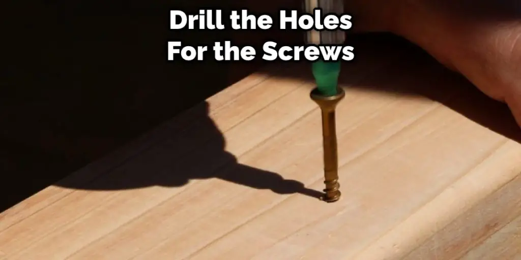 Drill the Holes For the Screws
